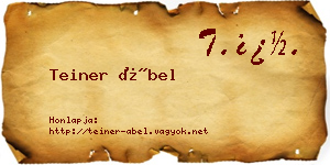 Teiner Ábel névjegykártya